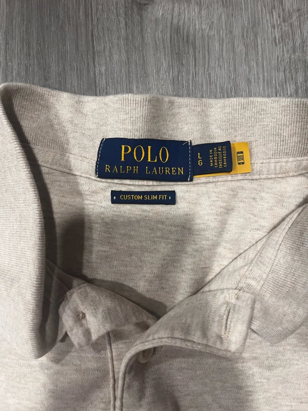 Ralph Lauren Heather Gray Polo with Embroidered Pony